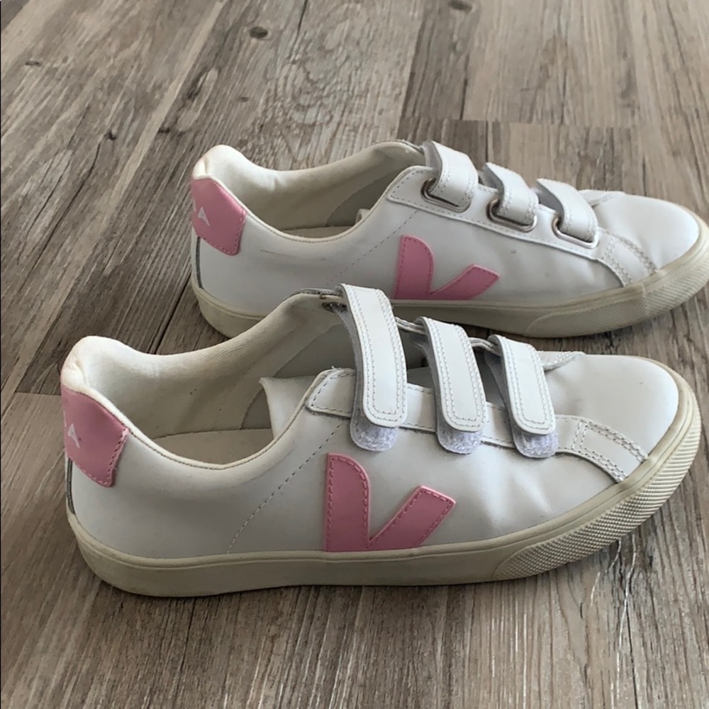Veja pink velcro sneakers